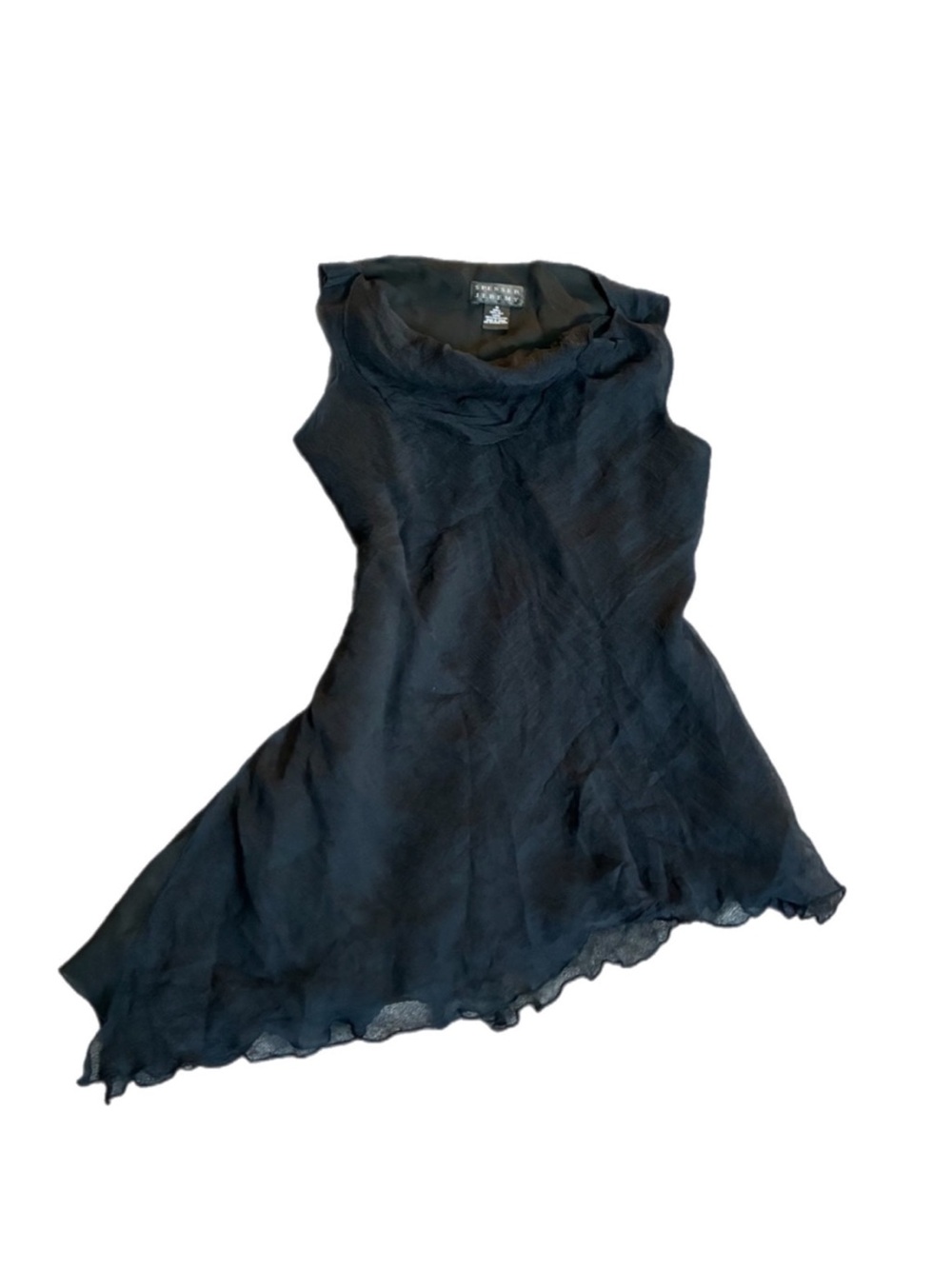 Spenser Jeremy Silk Asymmetrical Sleeveless Black Top Blouse Witchycore Medium